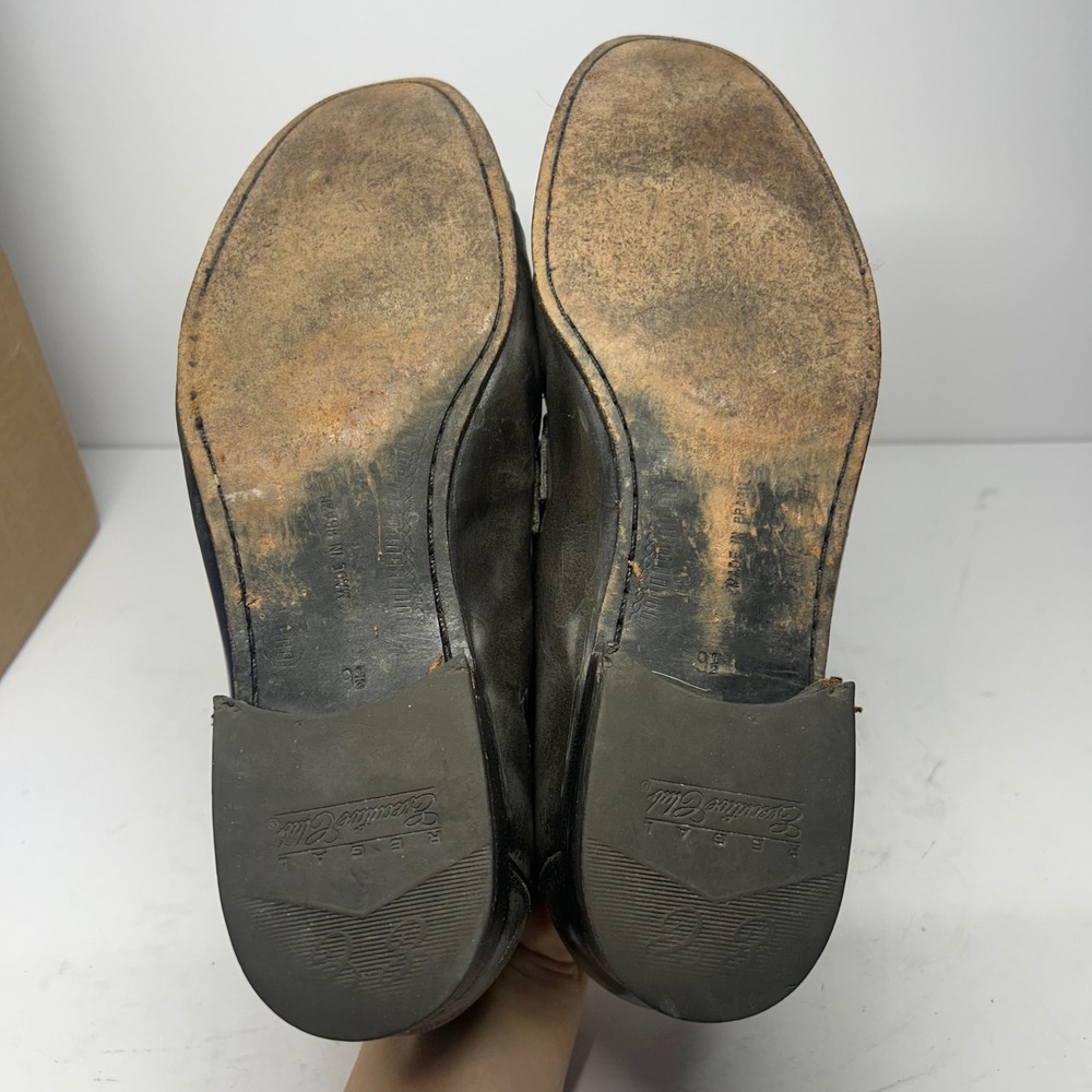 Regal Executive Club Tassel Kiltie Loafers Grey Mens 9.5D Vintage Leather Brazil - Picture 6 of 10